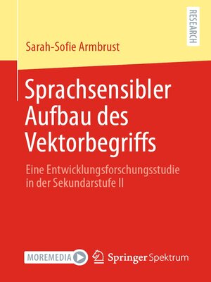 cover image of Sprachsensibler Aufbau des Vektorbegriffs